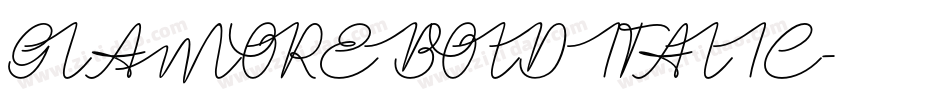 GLAMORE BOLD ITALIC字体转换